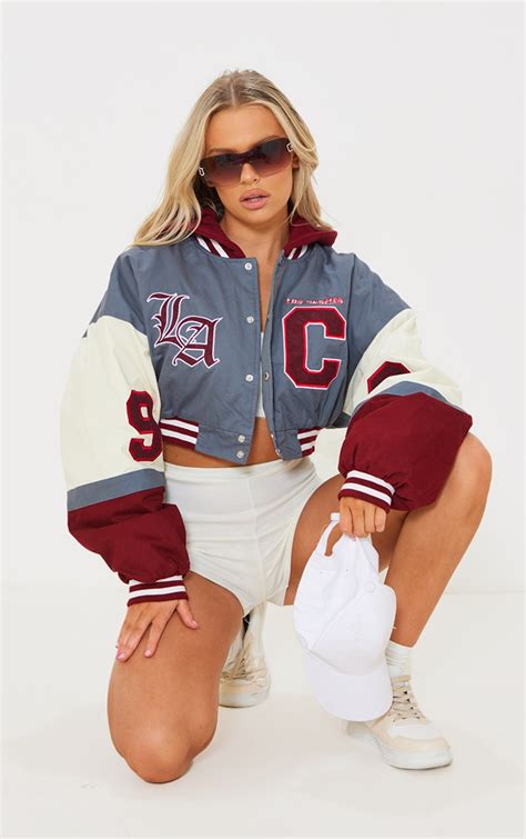 Cropped bomber jacket in cotton .